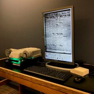 Microform reader on the 3rd floor of the Main Boise Public Library.