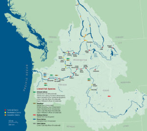 Columbia Basin Dams Map.